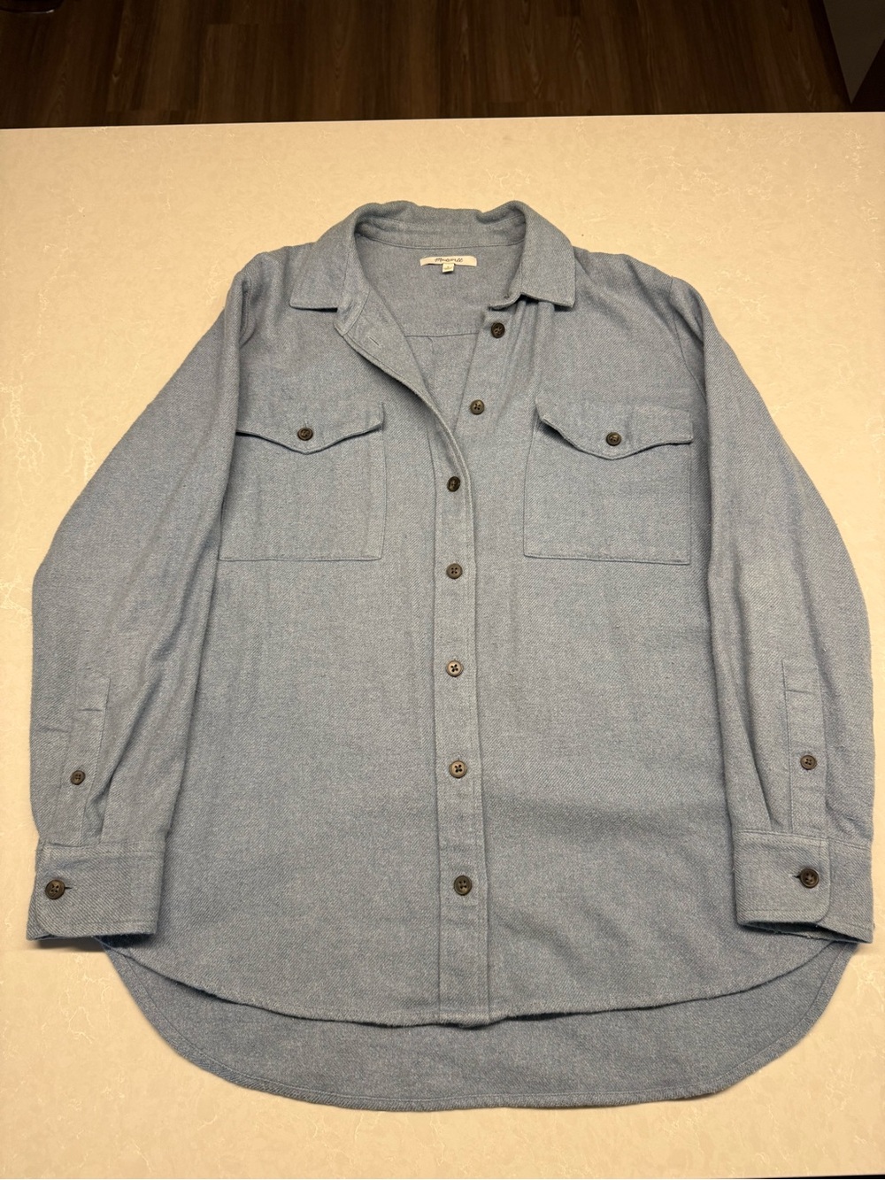 Madewell Flannel Flap-Pocket Oversized Ex-Boyfriend Shirt